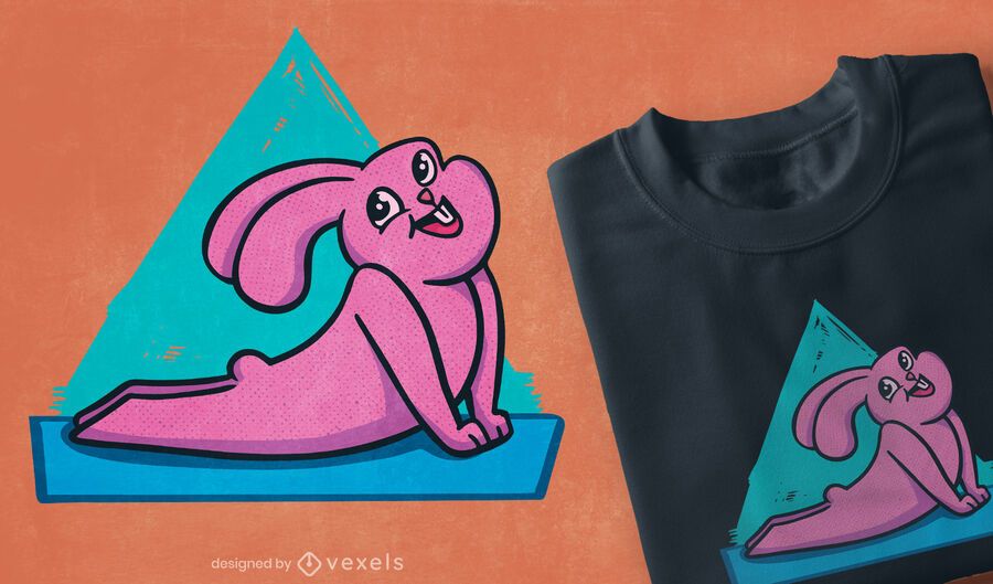 Happy yoga bunny t-shirt design Happy yoga bunny t-shirt design