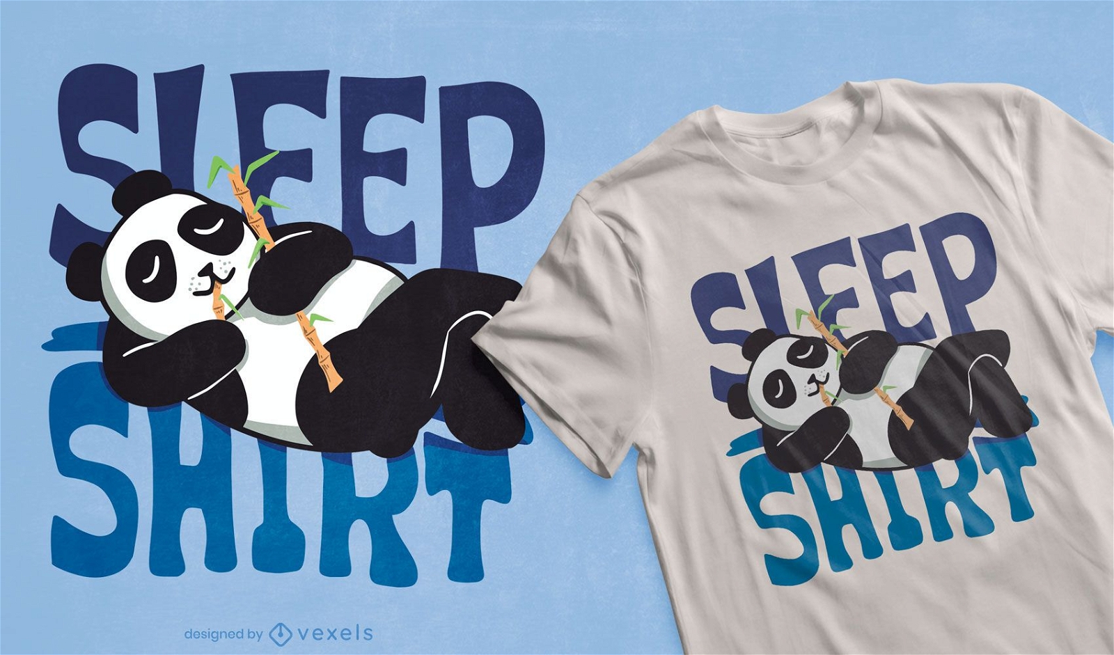Design de camiseta de panda para dormir