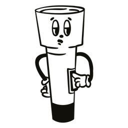 Bored flashlight filled stroke PNG Design