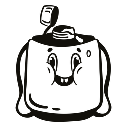 Happy canteen filled stroke Transparent PNG