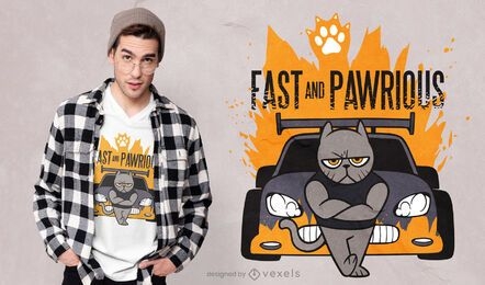 Fast and pawrious t-shirt design