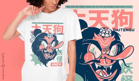 Design de t-shirt japonesa Yokai Daitengu