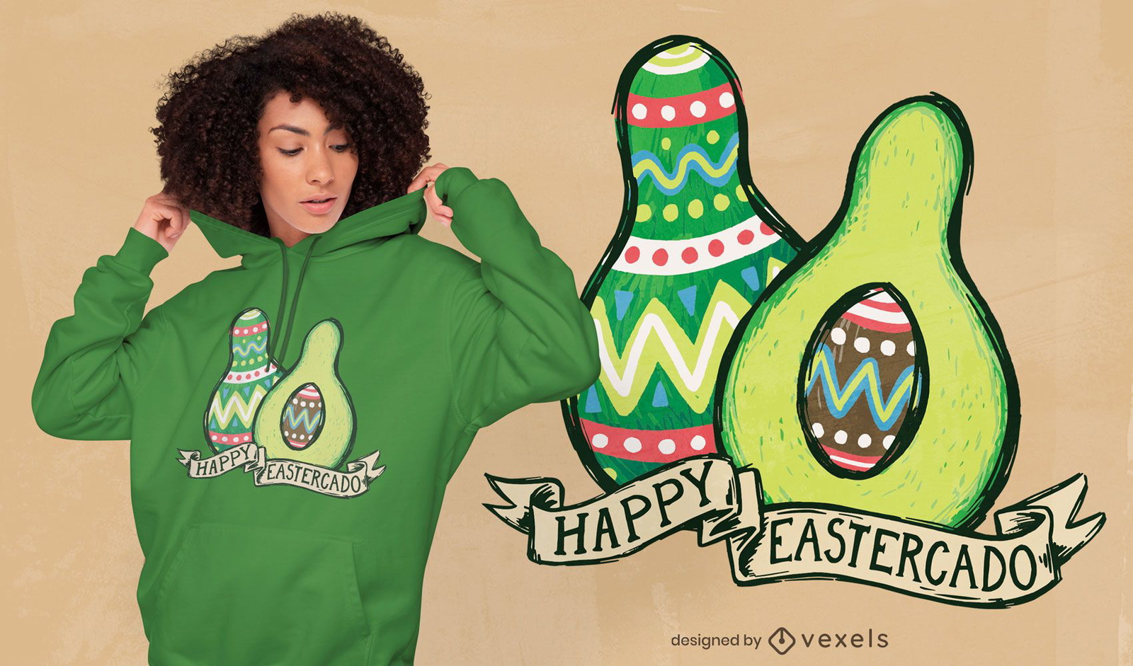 Happy eastercado t-shirt design