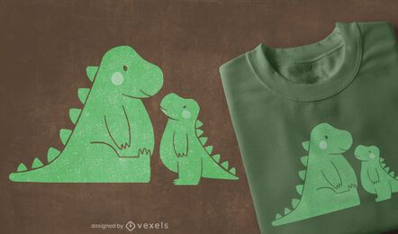 Design fofo de camisetas t-rexs
