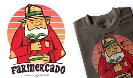 Farmer avocado t-shirt design
