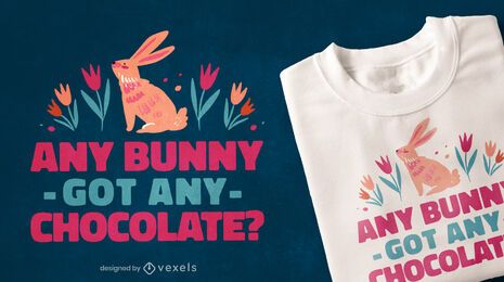 Diseño de camiseta con cita de Pascua de chocolate