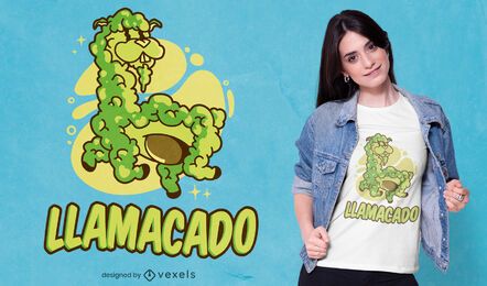 Diseño de camiseta llamacado