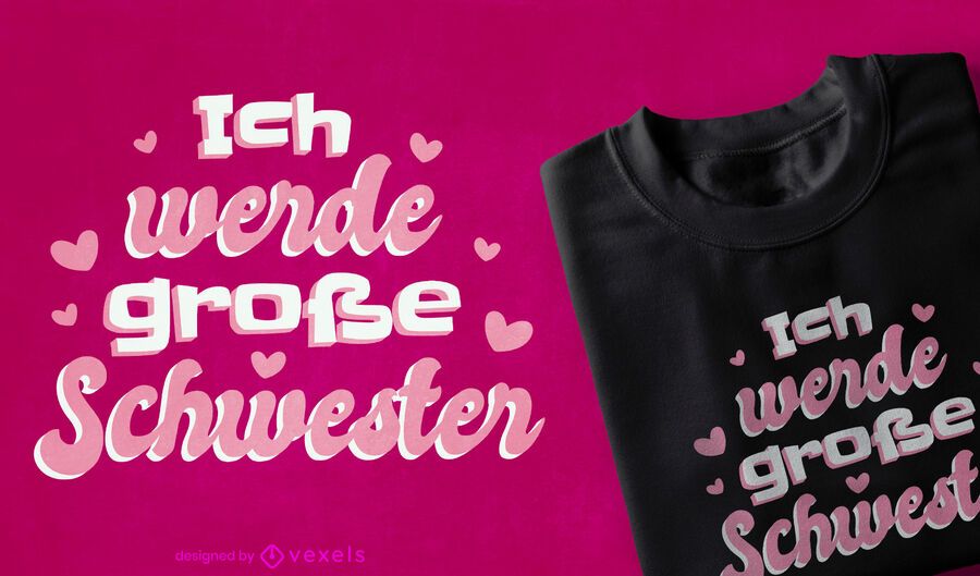 Big sister German t-shirt design Big sister German t-shirt design