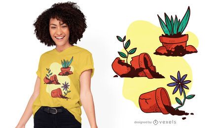 Broken pots t-shirt design