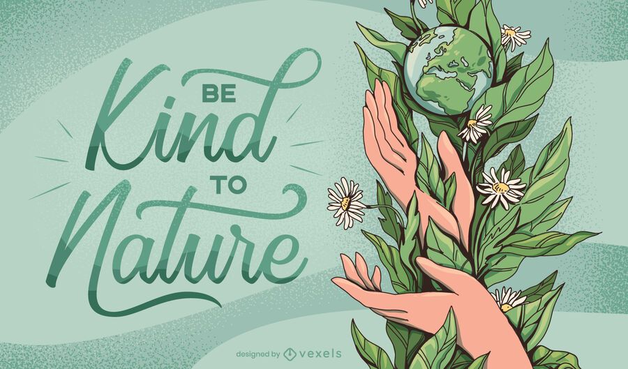 Amable con la ilustración de la naturaleza Amable con la ilustración de la naturaleza