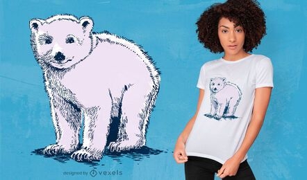 Baby polar bear t-shirt design
