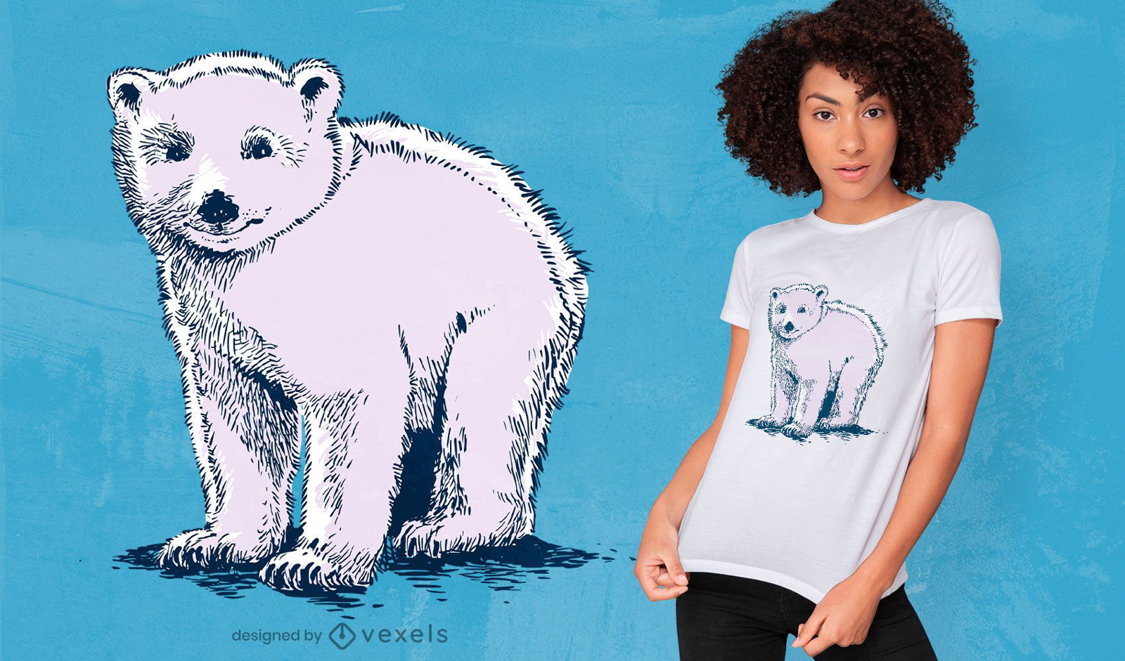 Design de camiseta bebê urso polar