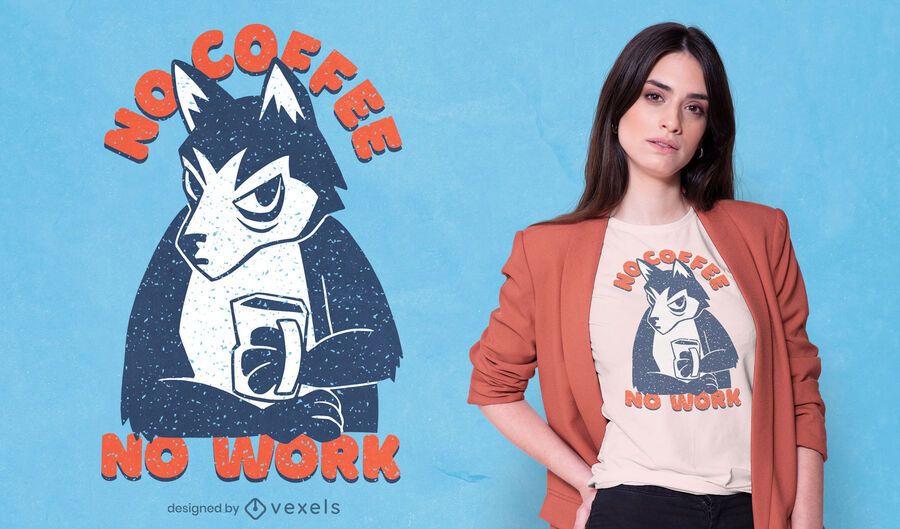 Coffee husky t-shirt design Coffee husky t-shirt design