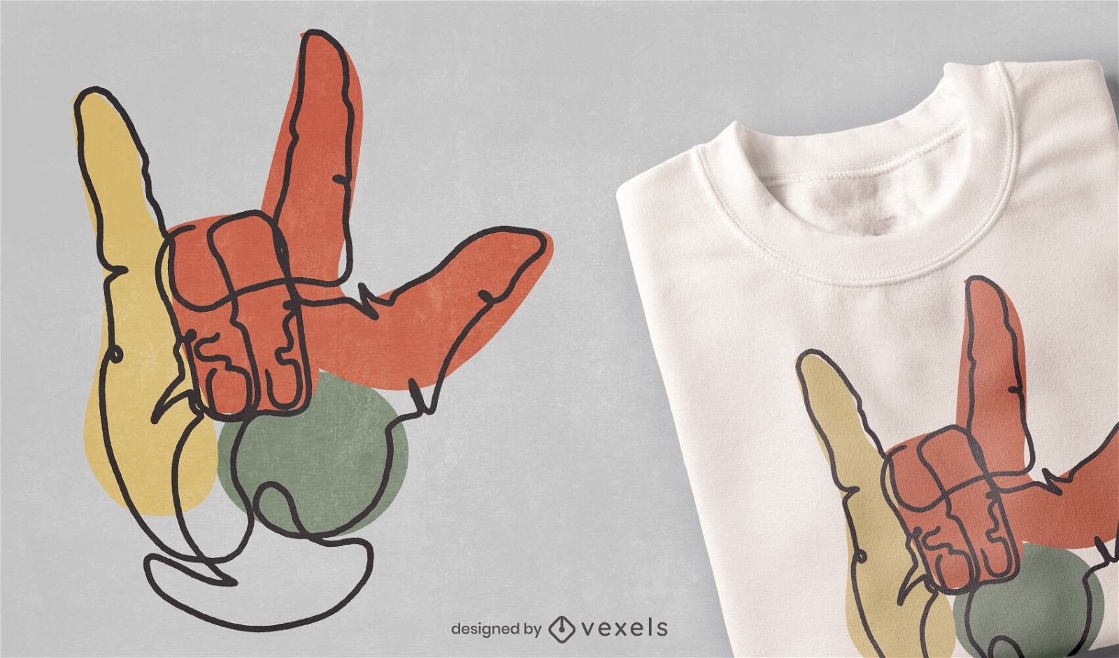 Amo o design de t-shirt de linha contínua de gesto