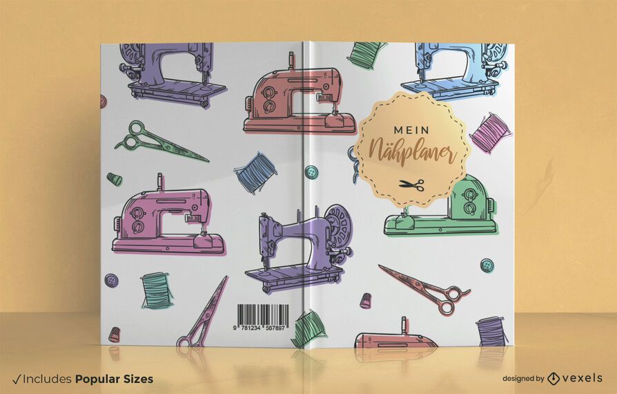 Sewing planner german book cover design Sewing planner german book cover design