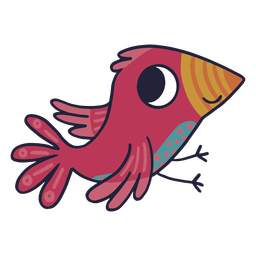 Netter Karikatur exotischer Vogel PNG-Design