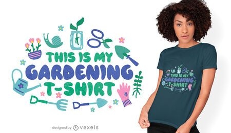Gardening tools t-shirt design