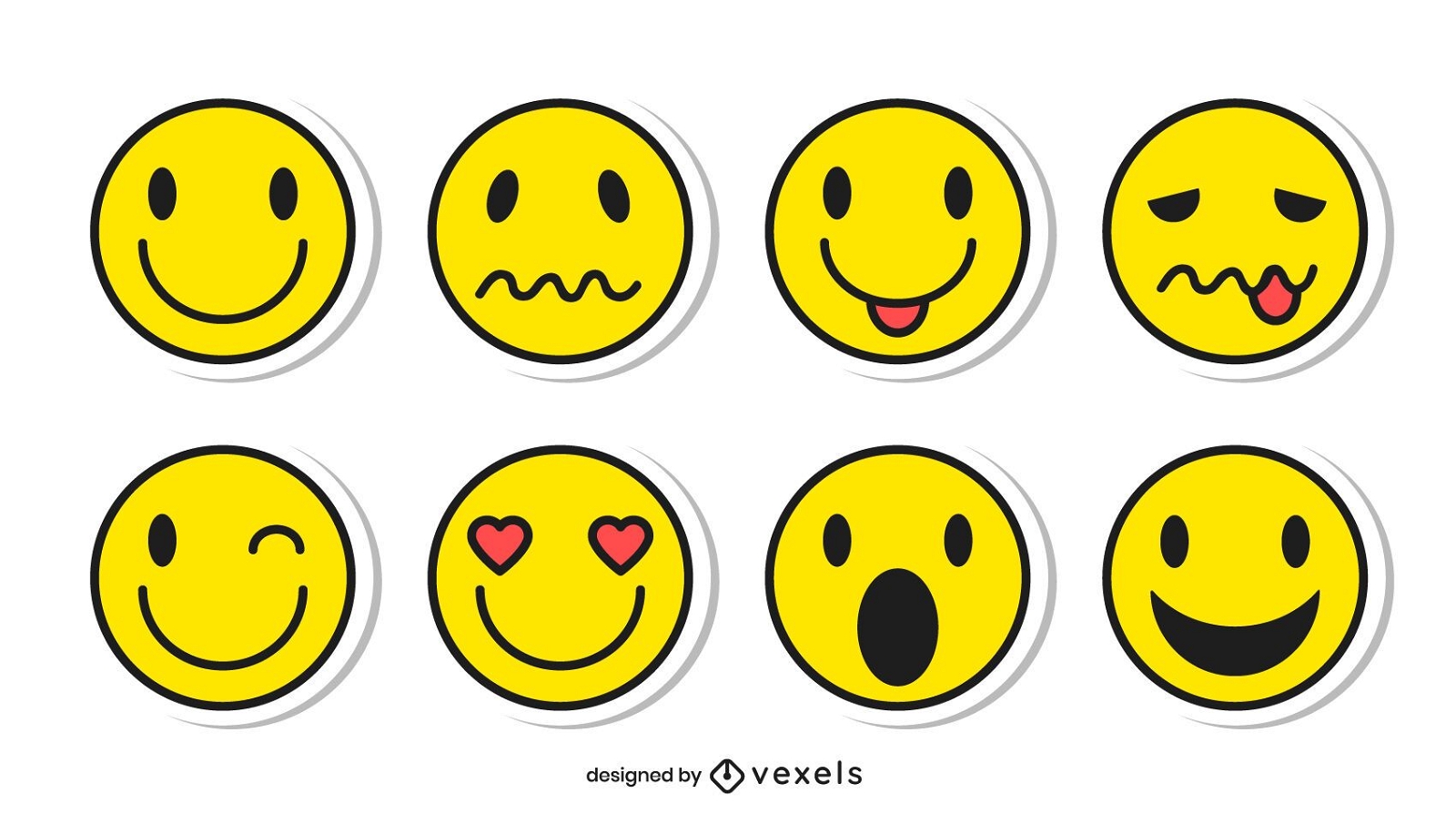 Conjunto de adesivos de emoji