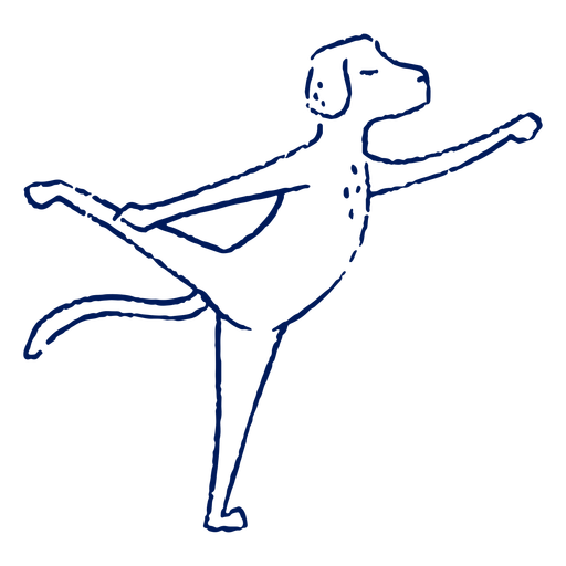 Yoga Hund Schlaganfall PNG-Design