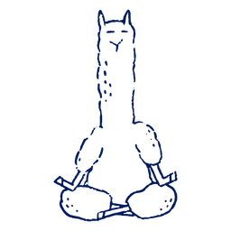 Yoga Lama Schlaganfall PNG-Design