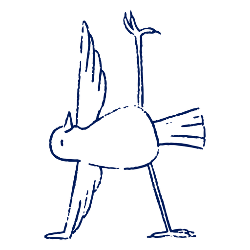 Yoga Vogelschlag PNG-Design