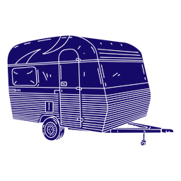 Caravan trailer cut-out PNG Design