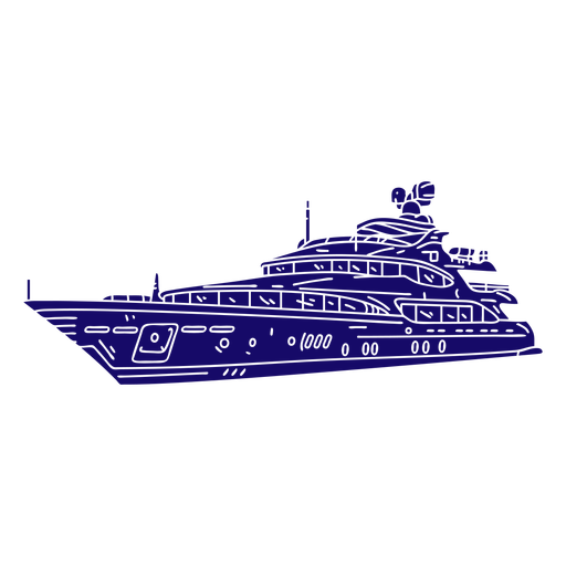 Fancy cruise ship cut-out PNG Design