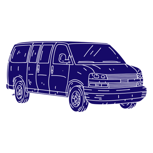 Van driving cut-out  PNG Design