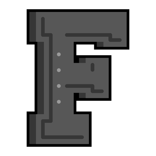 Letter F semi-flat PNG Design