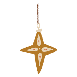 Star-shaped christmas light PNG Design