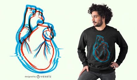 Design de camiseta 3D Heartbeats