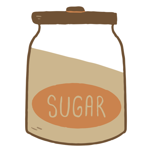 Sugar jar flat PNG Design