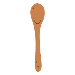 Wooden spoon cooking utensil flat PNG Design