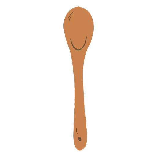 Wooden spoon cooking utensil flat