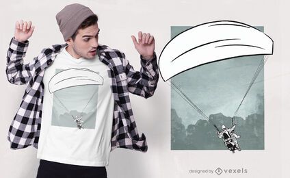 Design de camiseta parapente