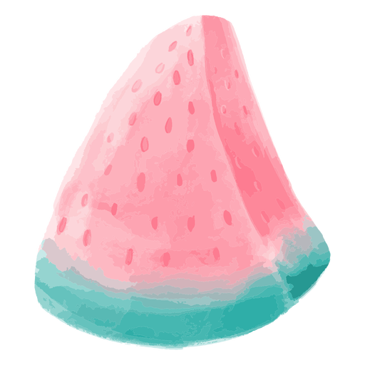 Watermelon slice watercolor