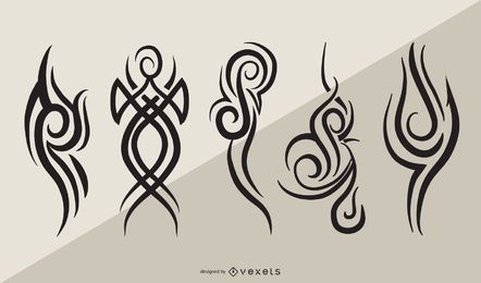 Elementos de tatuagem tribal