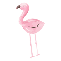 Happy flamingo watercolor PNG Design