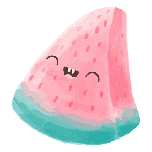 Watermelon cartoon watercolor