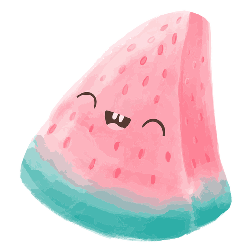 Watermelon cartoon watercolor PNG Design