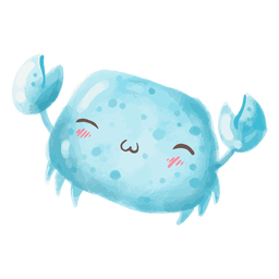 Acuarela de cangrejo kawaii Diseño PNG