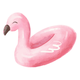 Flamingo float watercolor PNG Design