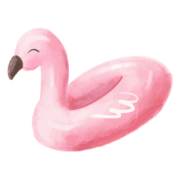 Flamingo flotador acuarela