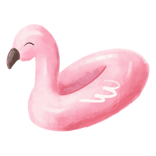 Flamingo float watercolor