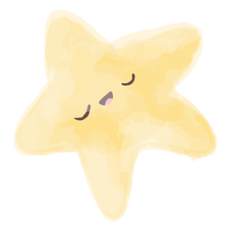 Aquarela de estrela de desenho animado Desenho PNG