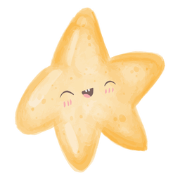 Kawaii star watercolor