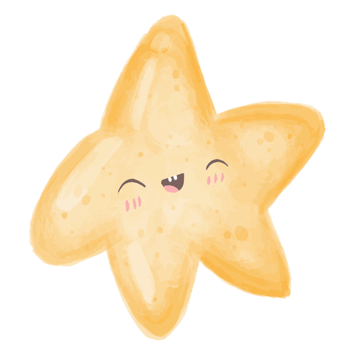 Acuarela Estrella Kawaii Descargar PNG SVG Transparente