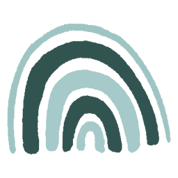 Arco-íris plano abstrato orgânico Desenho PNG