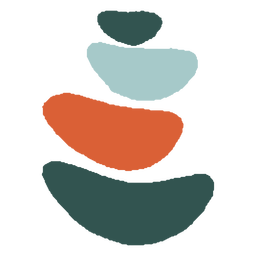 Piedras planas orgánicas abstractas Diseño PNG