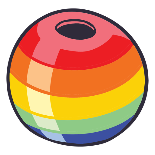 Rainbow bead color-stroke PNG Design